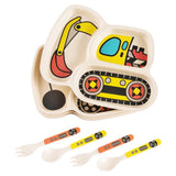 Qshare Bamboo Baby Feeding Food Infant Plate Tableware