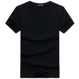 Casual Style Plain Solid Color Men's T-shirts Cotton