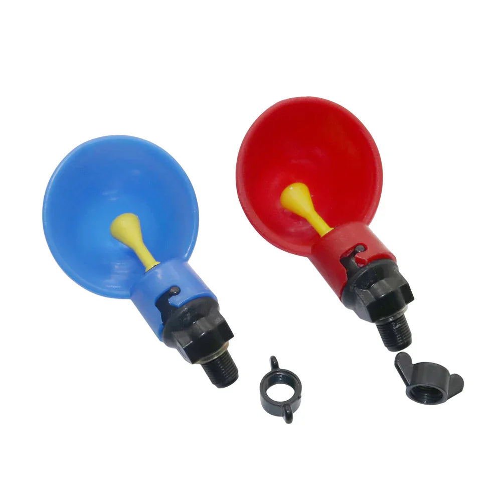100 Pcs Red/Blue Automatic Chicken Drinking Fountains with