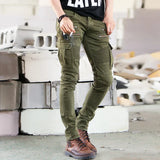 Green Black Denim Biker jeans Mens Skinny 2024