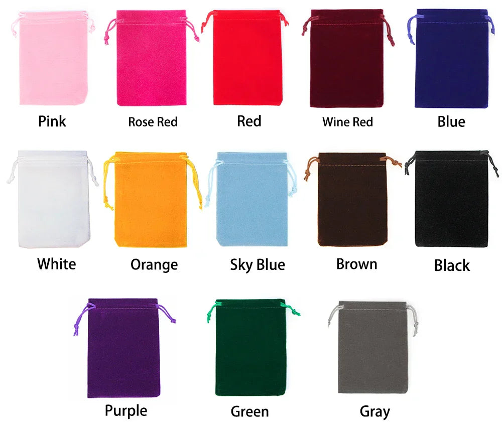 50Pcs 5x7 Velvet Bag Drawstrings Pouches Small size