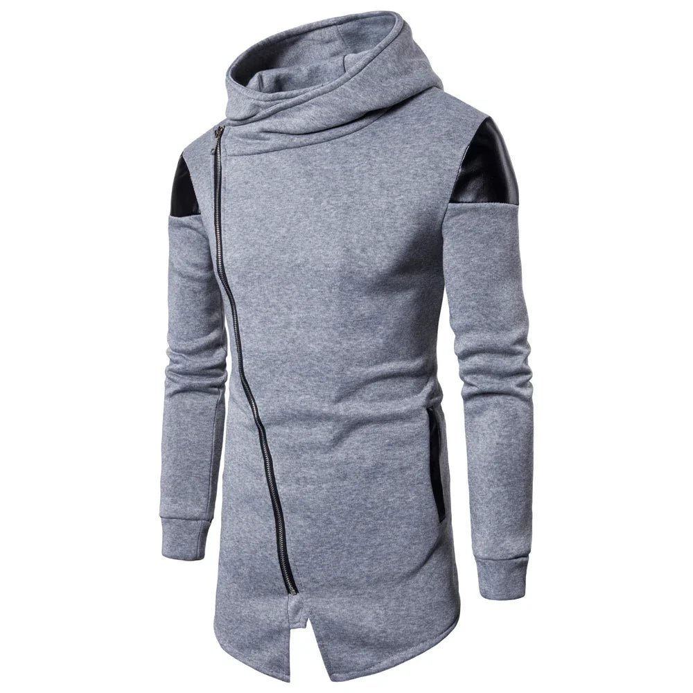 Hot New Design Men Long Hoodies Male Solid