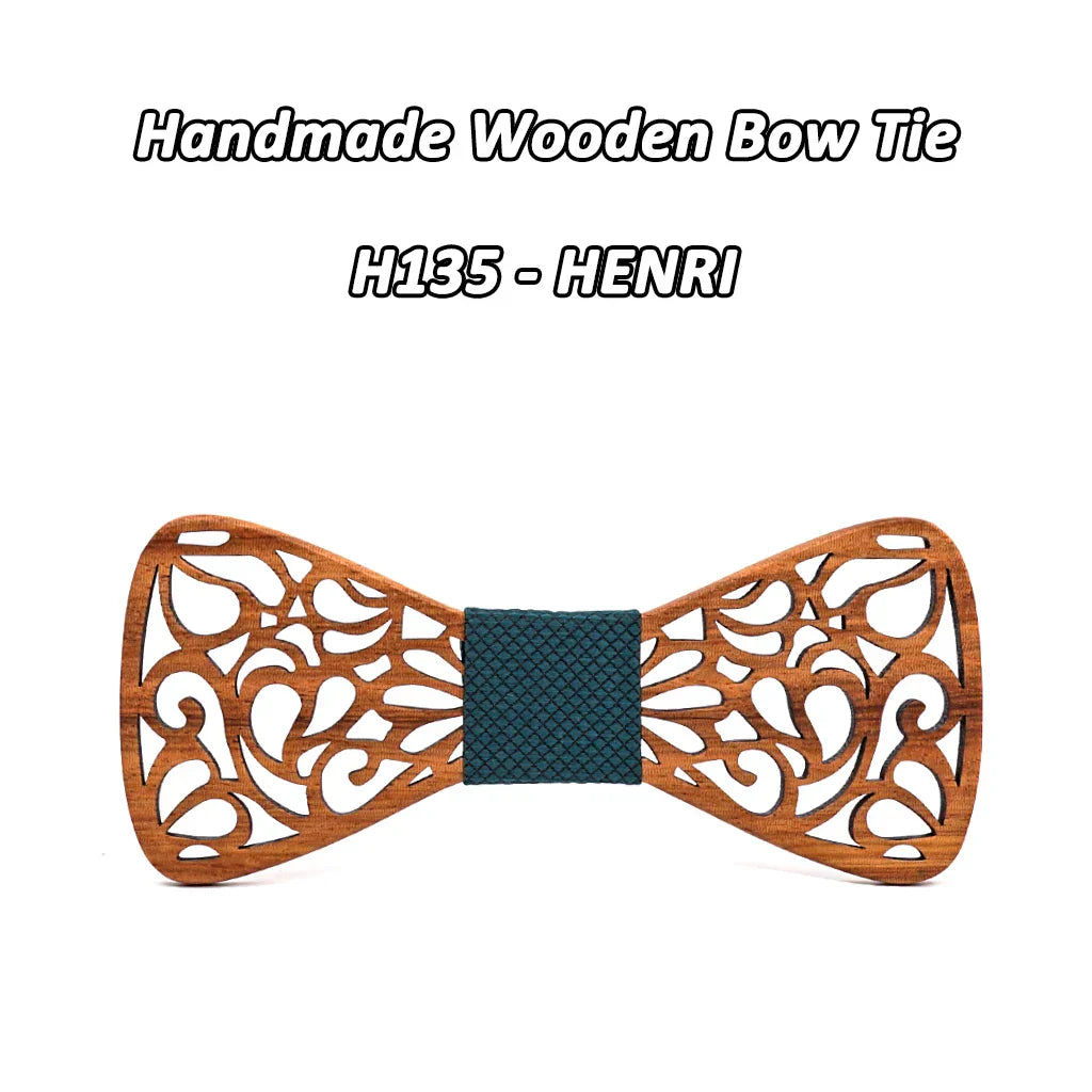 Mahoosive New Floral Wood Bow Ties for Men
