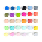 Joepada 100Pcs 14mm Hexagon Silicone Beads Food grade
