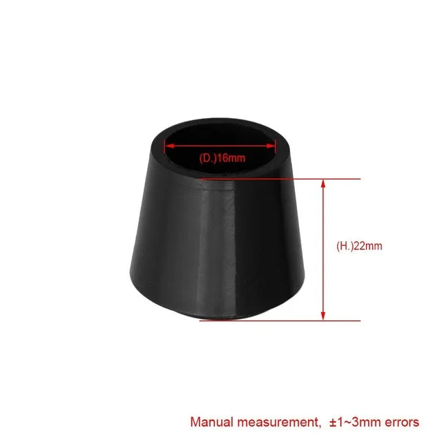 12Pcs 10-35mm Inner Diameter Black Round Furniture Chair