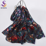 White Silk Scarf Women Scarves Bufandas Summer Beach