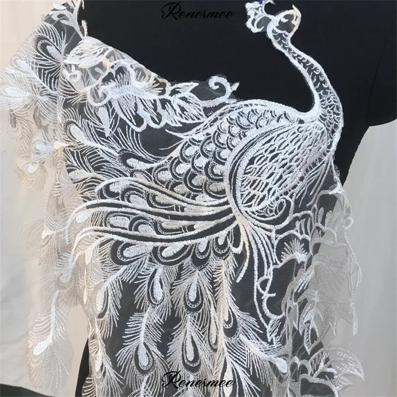 1 Piece Phoenix Neckline Lace Applique Ivory Lace