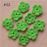 100 Colorfull Handmade Cotton Crochet Flowers, quilt scrapbooking
