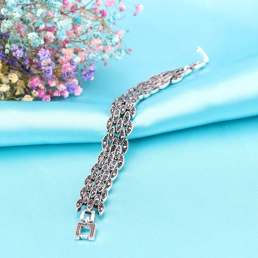 Vintage Black Crystal Eyes Bracelets For Women Accessories