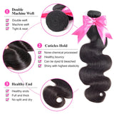 ISEE Human Hair Bundles With Closure 3 Bundles