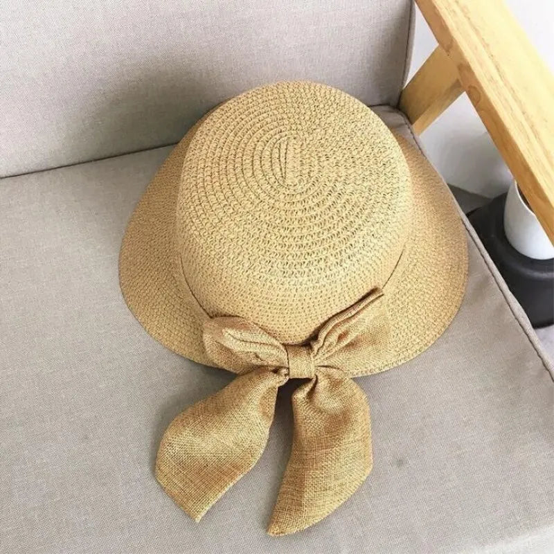 2018 Women's Sun Hat Big Bow Wide Brim