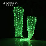 Silk LED Rainbow Dance Fans Women Belly