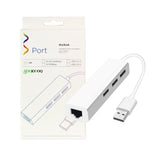 USB Ethernet with 3 Port USB HUB 2.0