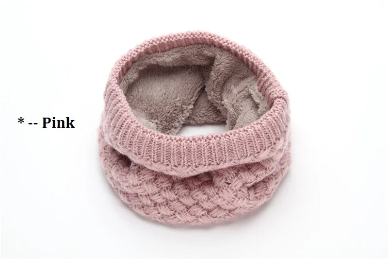 Female Warm Cashmere Tube Scarf Children Knitted Cowl