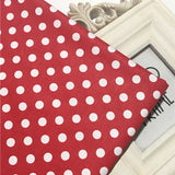 100 Cotton Twill Textile BLACK RED GRAY Polka