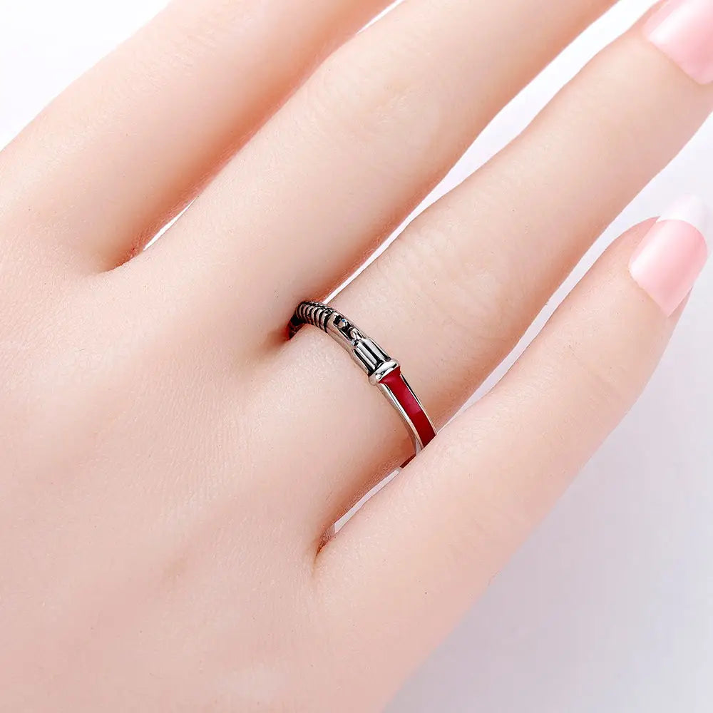 DCARZZ BestLightsaber Ring Set for Men Punk Vintage