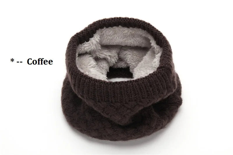 Female Warm Cashmere Tube Scarf Children Knitted Cowl