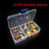 30pcs/10pcs Boxed Rotating Spoon Kit Lure Fishing Lures