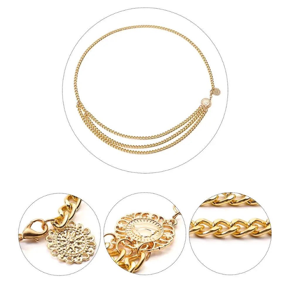 Sexy Bikini Beach Multilayer Waist Belt Chain Long