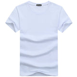 Casual Style Plain Solid Color Men's T-shirts Cotton