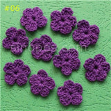 100 Colorfull Handmade Cotton Crochet Flowers, quilt scrapbooking