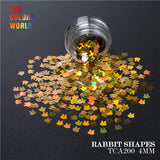 TCT-163 Holographic Color Rabbit Shape 4MM Glitter bunny