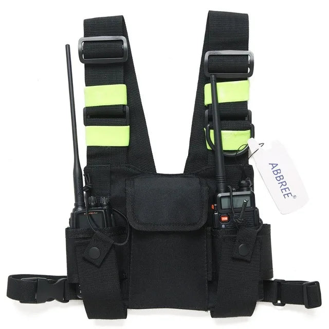 ABBREE Walkie Talkie Accessories Chest Harness Front Pack