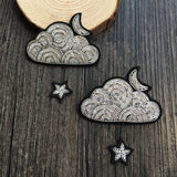 High quality brooch fashion checking embroidery Clouds of