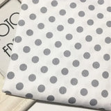 100 Cotton Twill Textile BLACK RED GRAY Polka