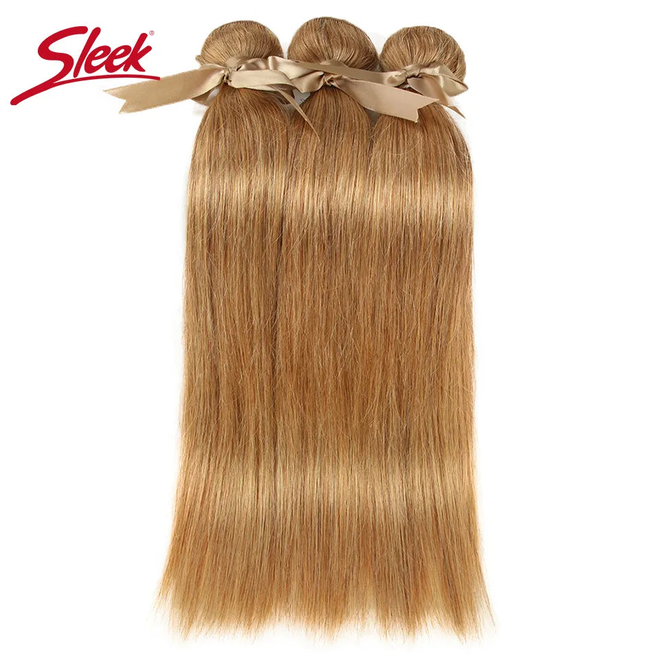 Sleek Honey Blonde 27 Color Mink Brazilian Natural