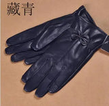 2020 women's genuine leather gloves red sheepskin gloves