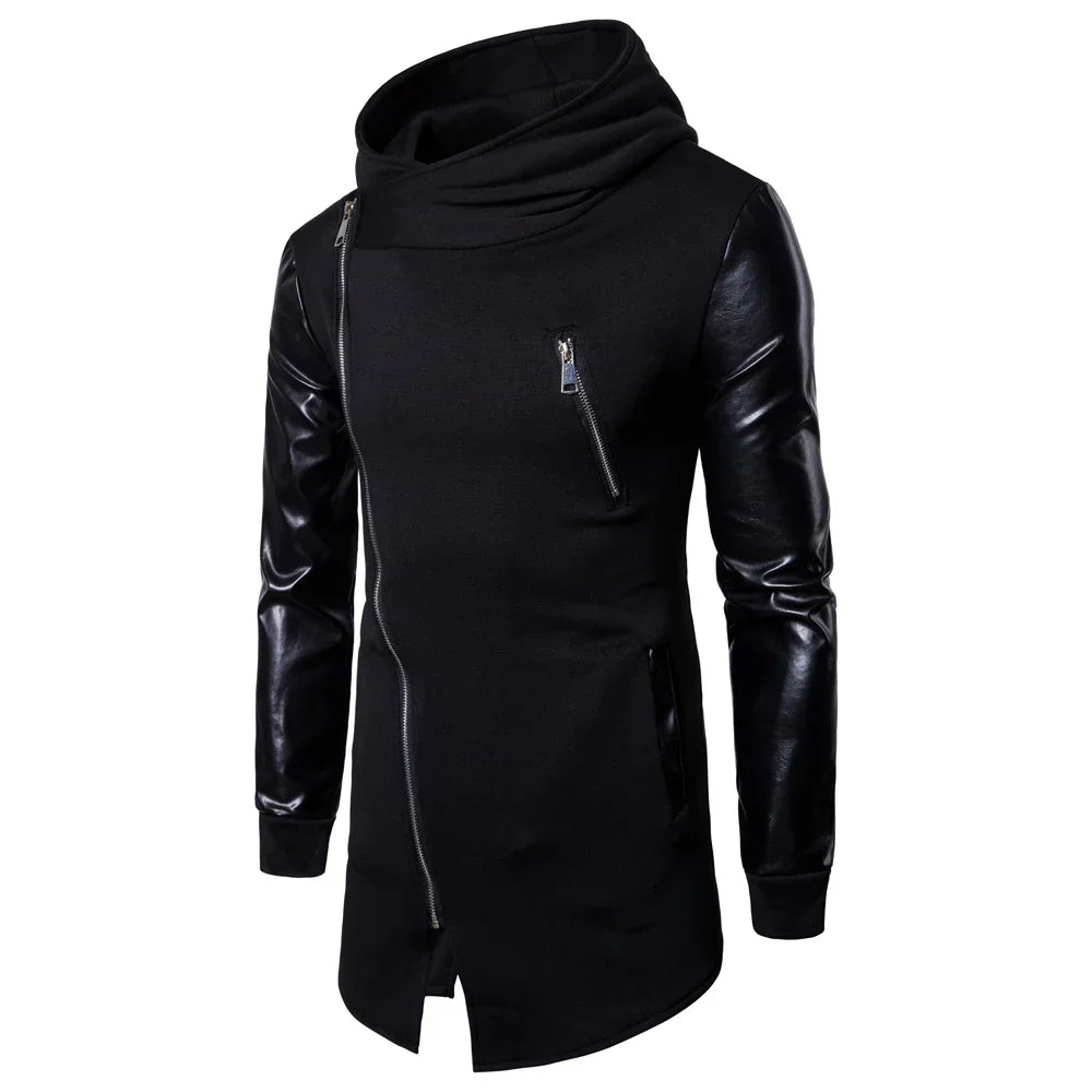 Hot New Design Men Long Hoodies Male Solid