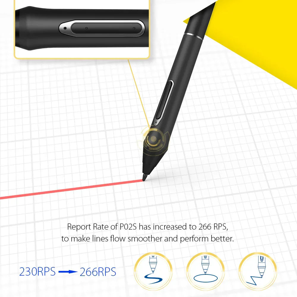 XP-Pen P02S Wired Recharging Stylus with 8 Replace