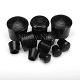 12Pcs 10-35mm Inner Diameter Black Round Furniture Chair