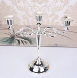 Silver Gold Black Bronze Metal Candlestick Holder Retro