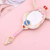 Anime Moon Metal Oval Hand Held Makeup Mirror