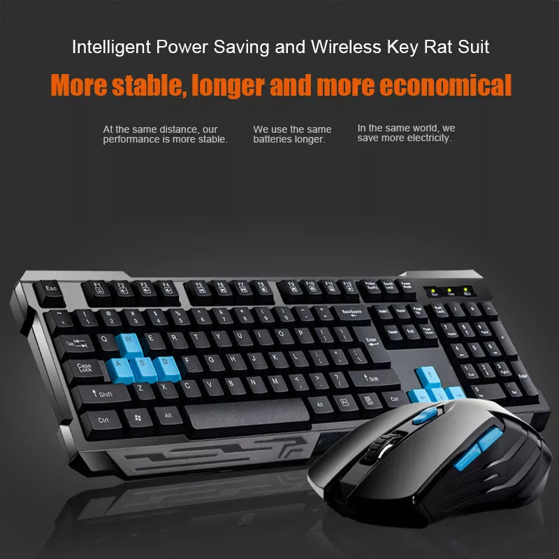 Keyboard Mouse Combos Waterproof Multimedia 2.4GHz Wireless Gaming