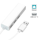 USB Ethernet with 3 Port USB HUB 2.0