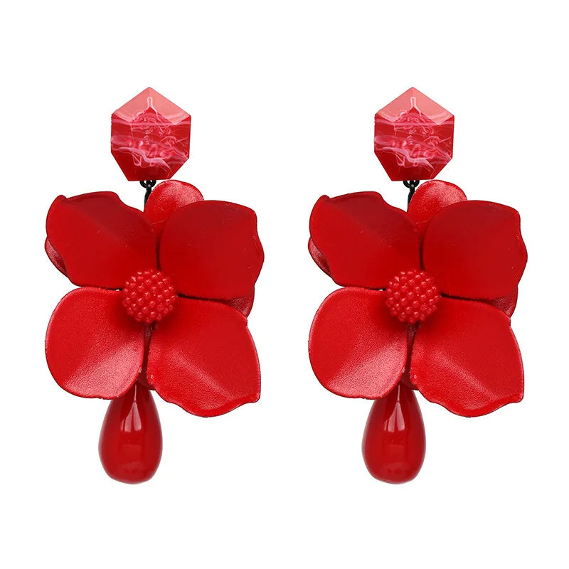 New Design Fashion Bohemin Flowers Drop Earrings Trendy