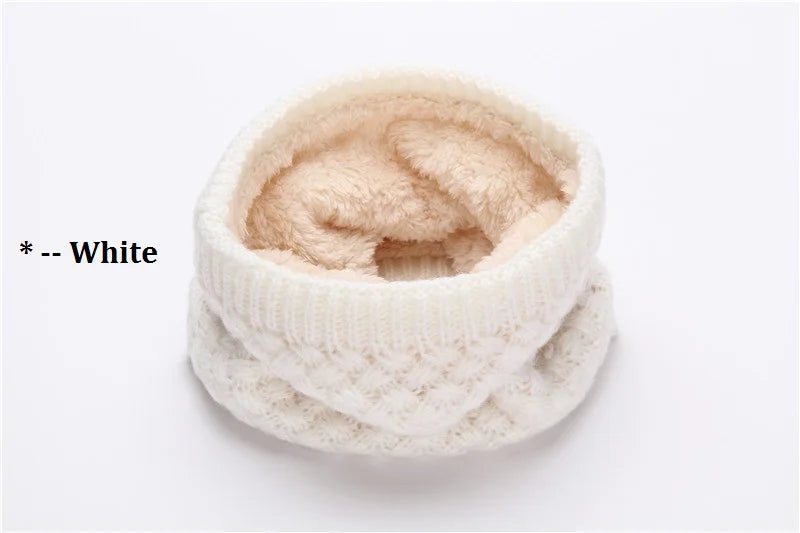 Female Warm Cashmere Tube Scarf Children Knitted Cowl