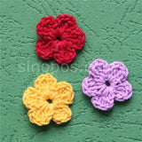 100 Colorfull Handmade Cotton Crochet Flowers, quilt scrapbooking