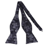 RBOCOTT Floral Self Tie Bow Tie Men's Silk