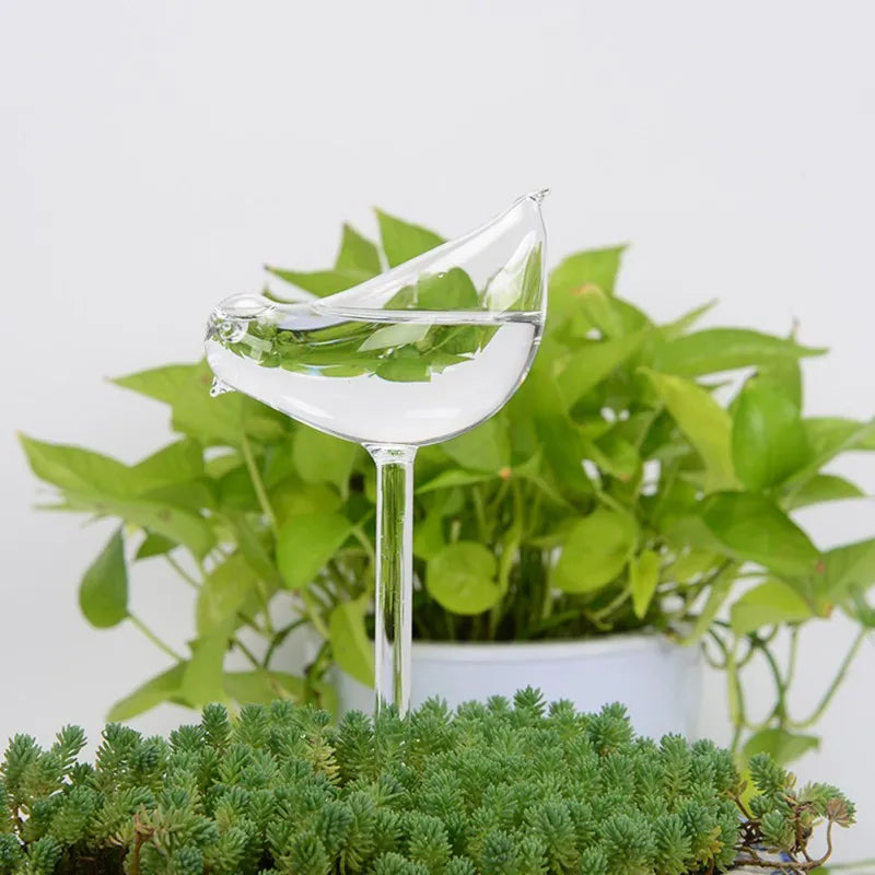 Houseplant Automatic Self Watering Glass Bird Watering Cans