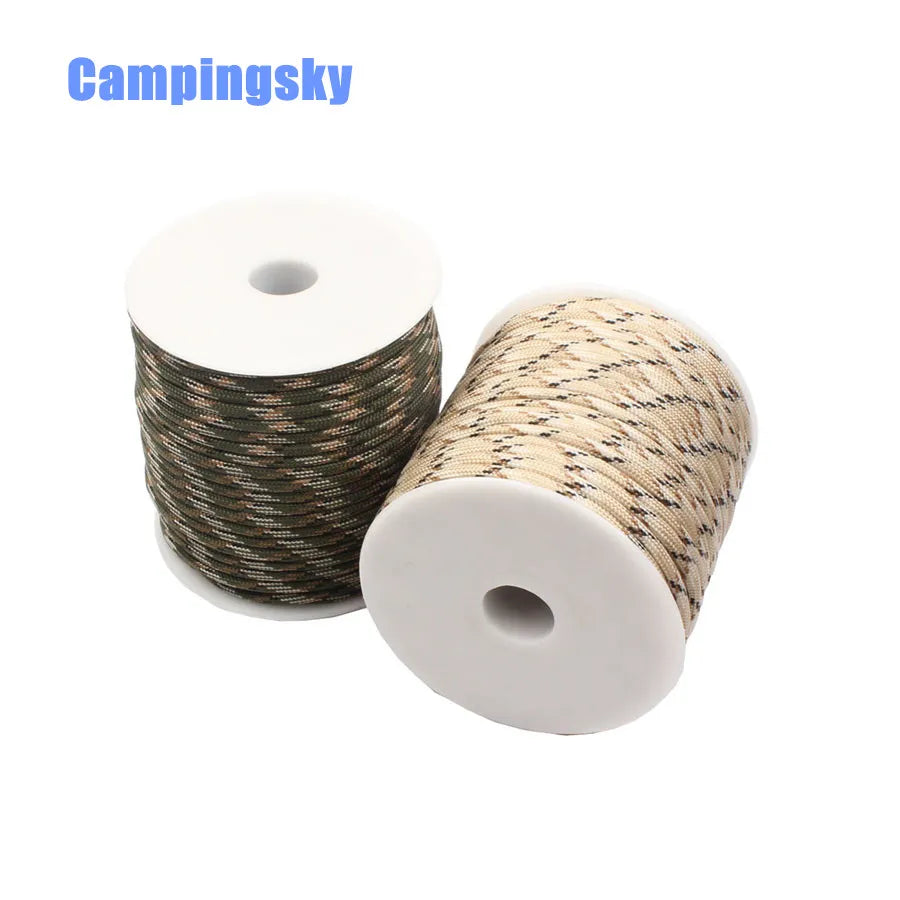 CAMPINGSKY Paracord 550 4mm Rope 100FT Survival Parachute