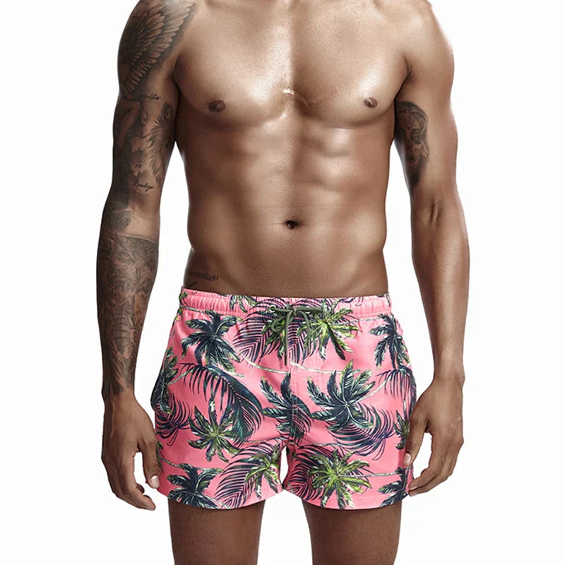 Men's Printed Board Shorts Quick Dry Beach Shorts