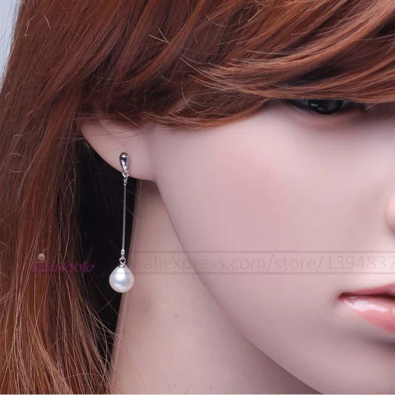 Trendy Natural Freshwater Long Pearl Earrings For Women,fashion