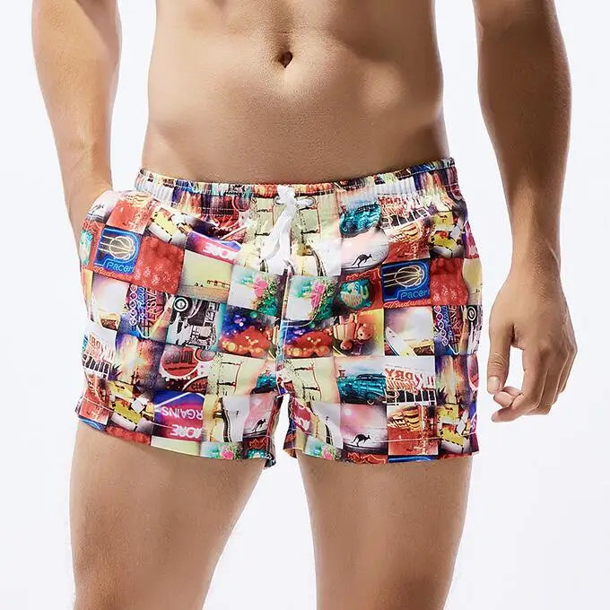 Men's Printed Board Shorts Quick Dry Beach Shorts