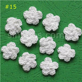 100 Colorfull Handmade Cotton Crochet Flowers, quilt scrapbooking