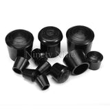 12Pcs 10-35mm Inner Diameter Black Round Furniture Chair