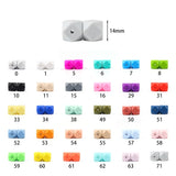 Joepada 100Pcs 14mm Hexagon Silicone Beads Food grade